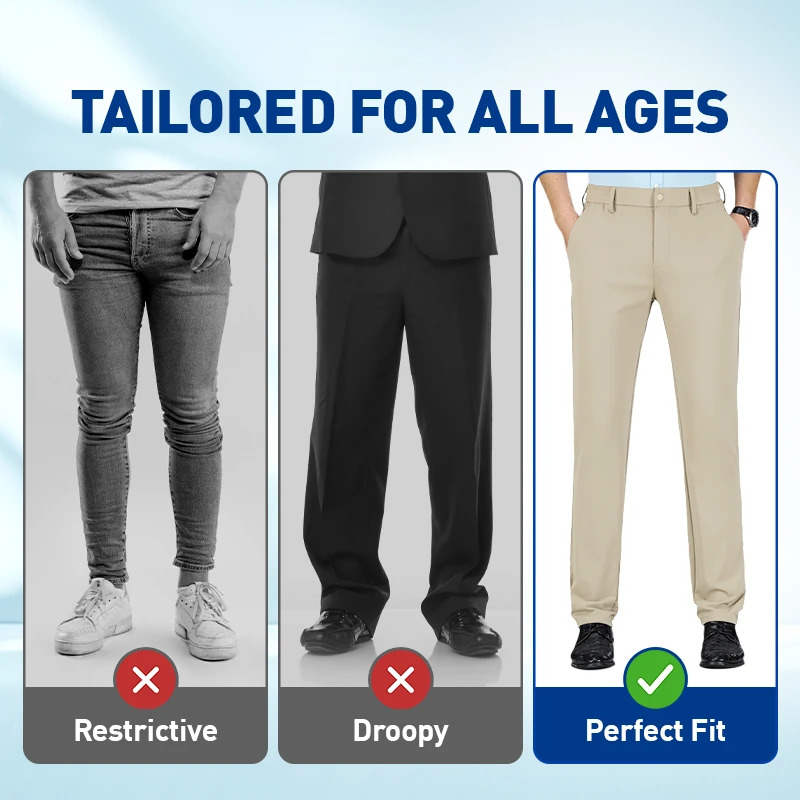 Breathable and comfortable men's stretch casual trousers