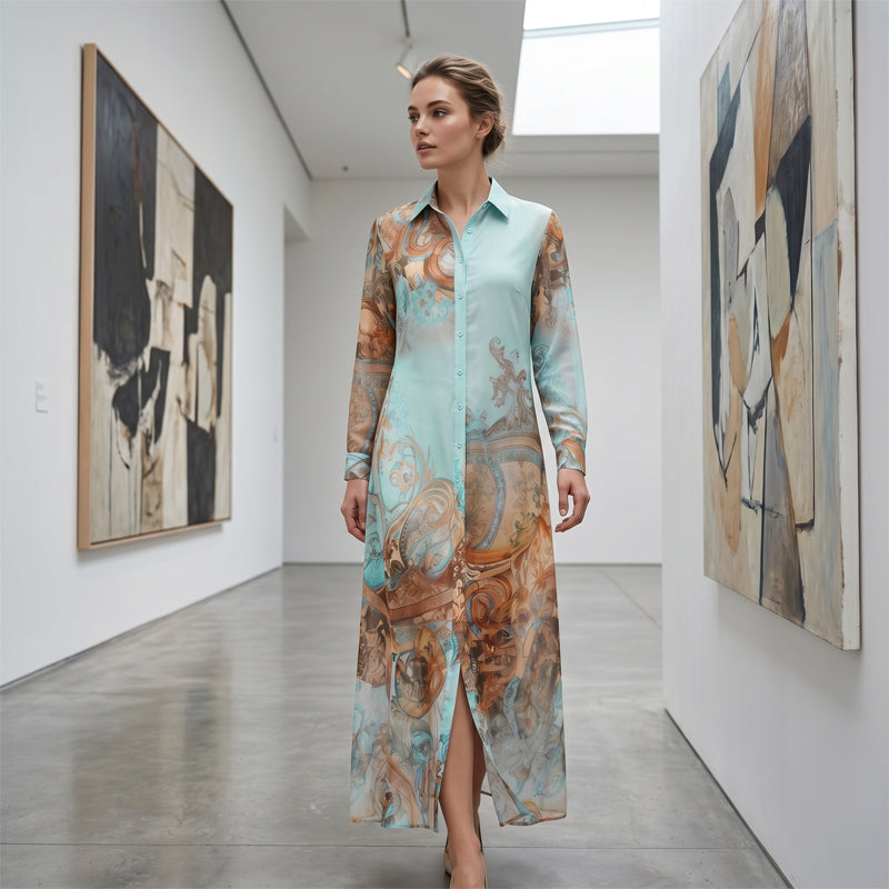 ๐ 50% OFF NOW! ๐ Elegant Retro Print Maxi Dress โ Boho V-neck & button-down โ Flowy, breathable โ perfect for beach holidays or summer elegance ๐ธโจ