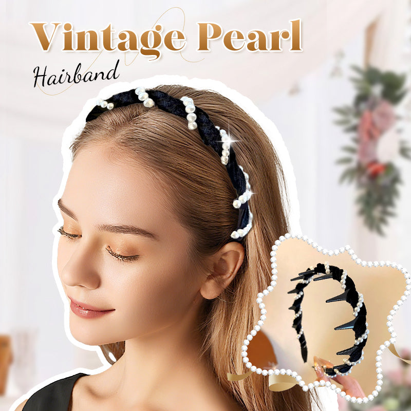 🔥Hot Sale🔥Vintage High Cranium Artificial Pearl Hairband(50% OFF)