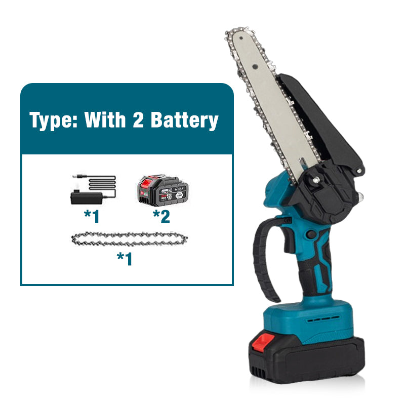⚡50% OFF NOW ! 🌳6-inch Cordless Mini Chainsaw with 2 Batteries🌲