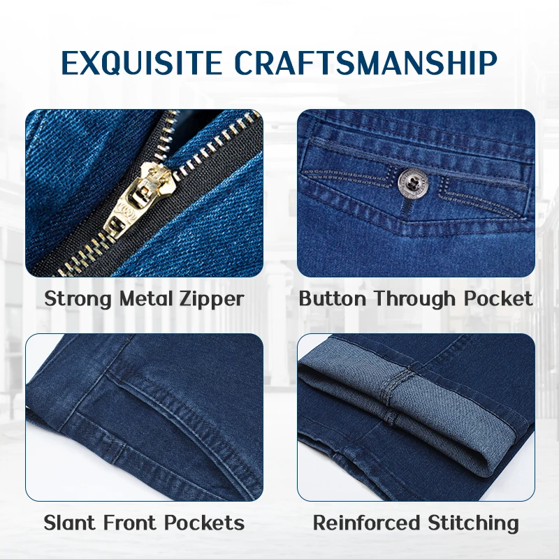 š„Hot Sales - 49% OFFš„Men's Classic Straight Fit Stretch Jeans