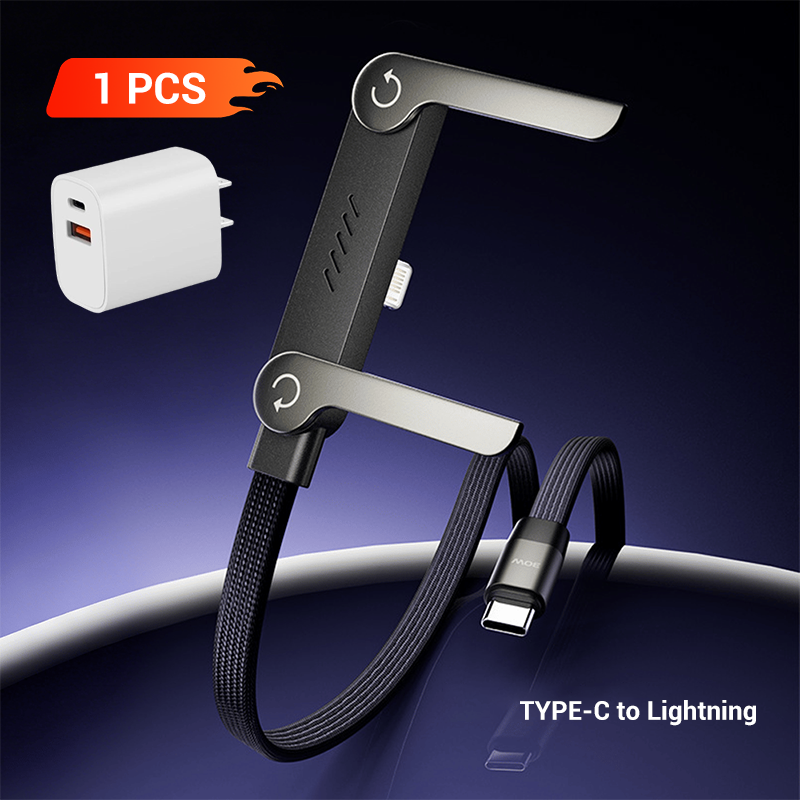 🎁Hot Sale 50% OFF🏆⚡2-in-1 Fast Charging Cable with Adjustable Phone Stand
