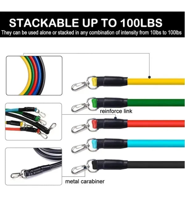 🏋️♀️📿 Resistance band set for full-body workouts