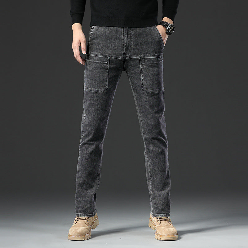🔥50% OFF👖Men’s Slim Fit 6-Pocket Jeans+Belt