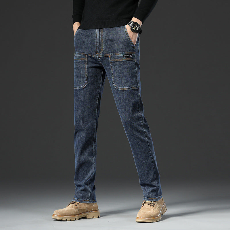 🔥50% OFF👖Men’s Slim Fit 6-Pocket Jeans+Belt