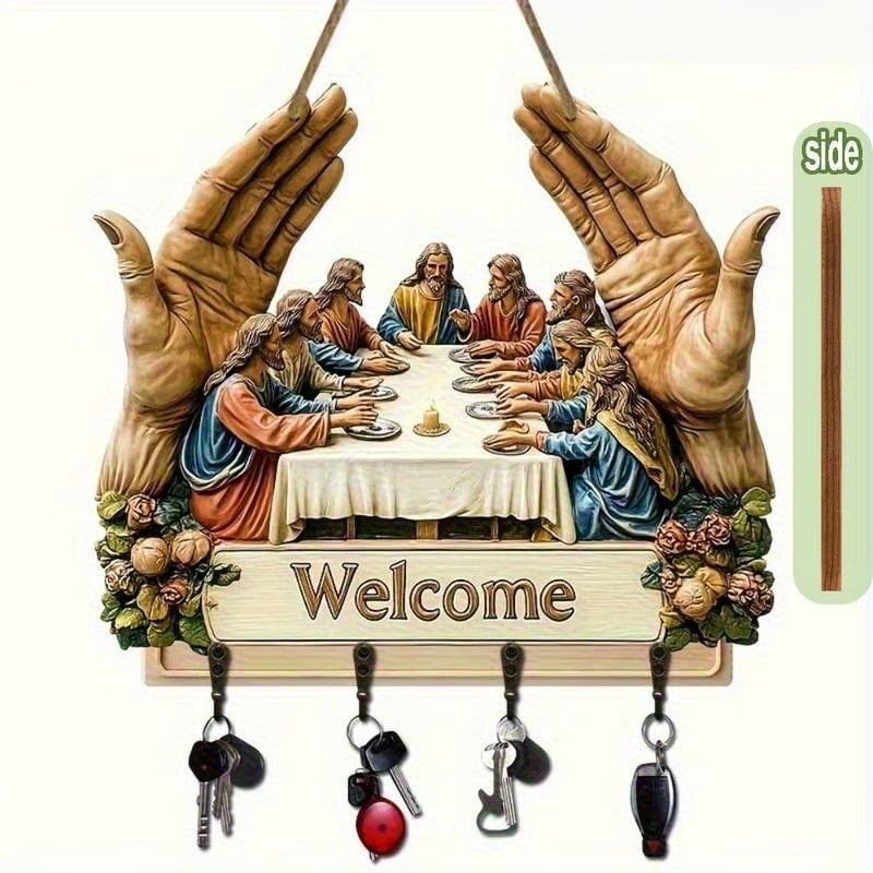 ⏳Limited-time 50% off⏰ Jesus & Disciples Wall Art Key Holder✝️