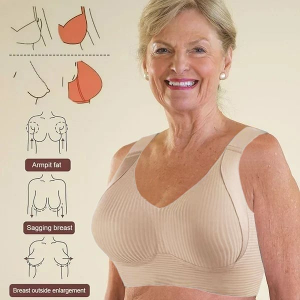 🎁Last Day Buy 1 Get 3 Packs💕Women's Ribbed Push Up Adjustable Wireless Bra