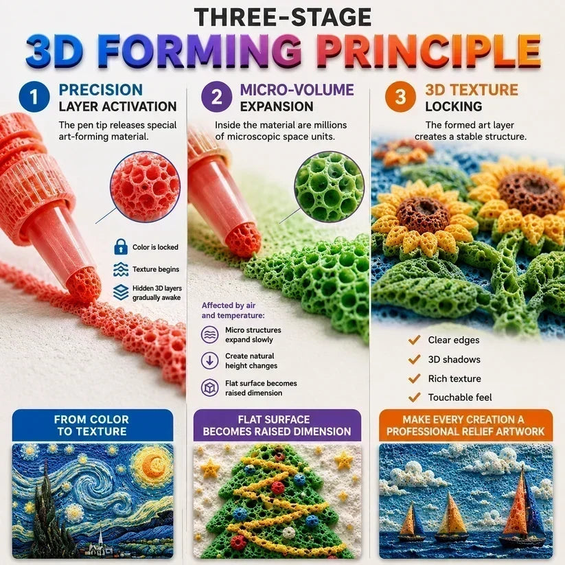 🔮Buy 1 Get 1 Free🎁Magic Pen – Draw 3D with one stroke!🎄 DIY Bubble Popcorn Drawing Pens