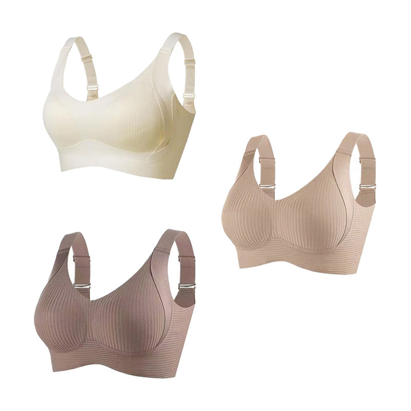 🎁Last Day Buy 1 Get 3 Packs💕Women's Ribbed Push Up Adjustable Wireless Bra