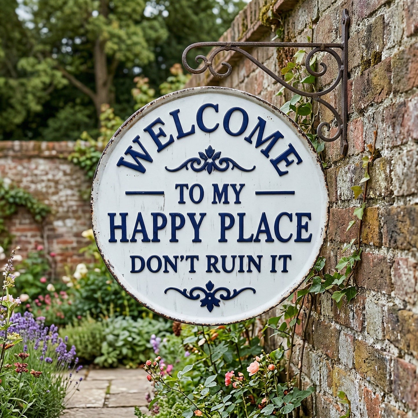 🔥Hot Sale🔥 Vintage "Happy Place" Metal Sign