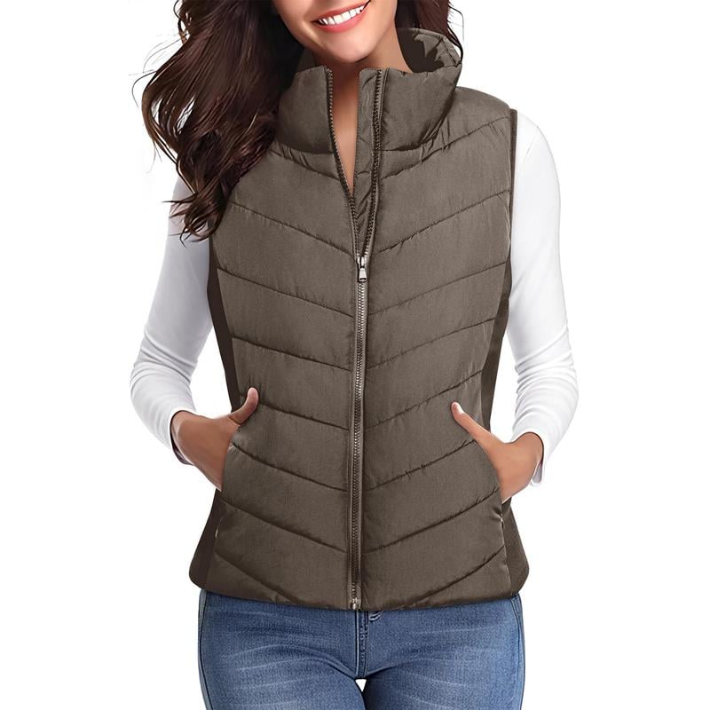 šHOT SALE 50% OFFāØļøWomens Sleeveless Zip Up Puffer Vestš-Cozy Without Bulk