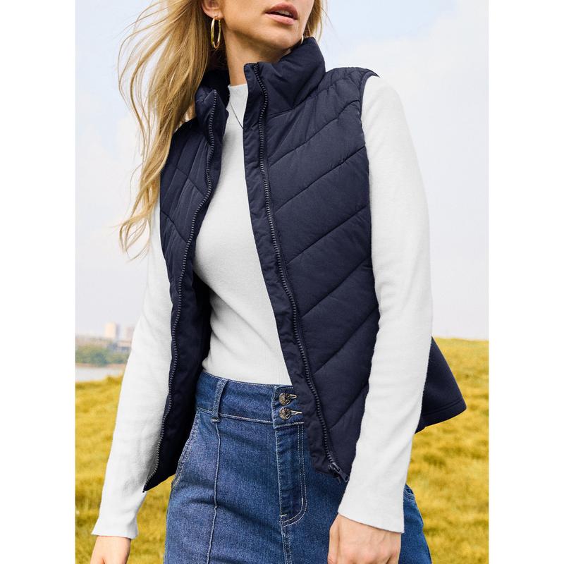 šHOT SALE 50% OFFāØļøWomens Sleeveless Zip Up Puffer Vestš-Cozy Without Bulk