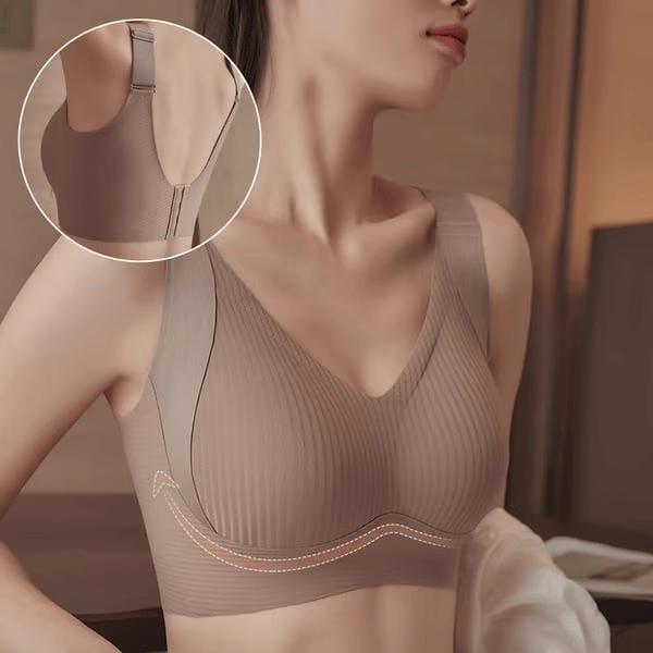 🎁Last Day Buy 1 Get 3 Packs💕Women's Ribbed Push Up Adjustable Wireless Bra