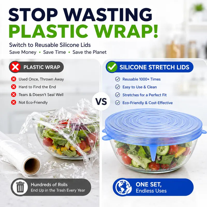 š„Last day sale 50% OFFš„Adpartner Silicone Lids for Food Storage (6-Pack)