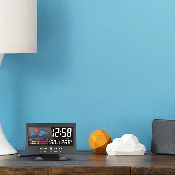 🌡️ 50% OFF NOW! ✨ Digital LED Weather Station - Temperature & Humidity Monitor with Forecast Display & Table Alarm Clock 📊⏰