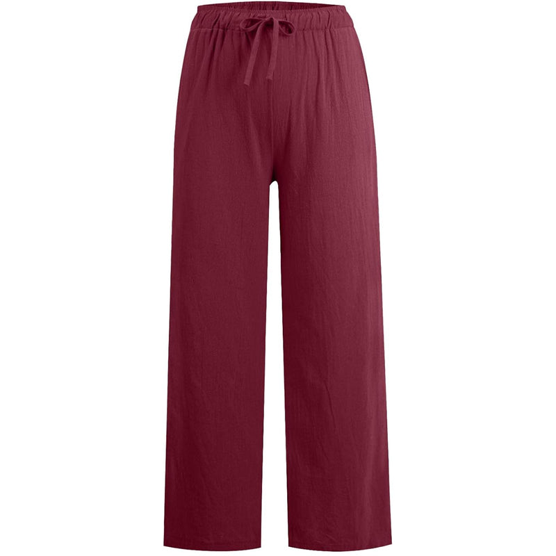 🔥LAST DAY SALE 49% OFF🔥Women's Summer Linen Cotton Wide Leg Pants