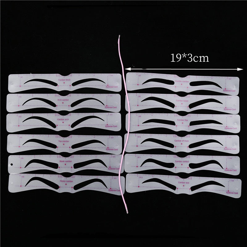 12PCS Eyebrow Stencil Kit with Headband