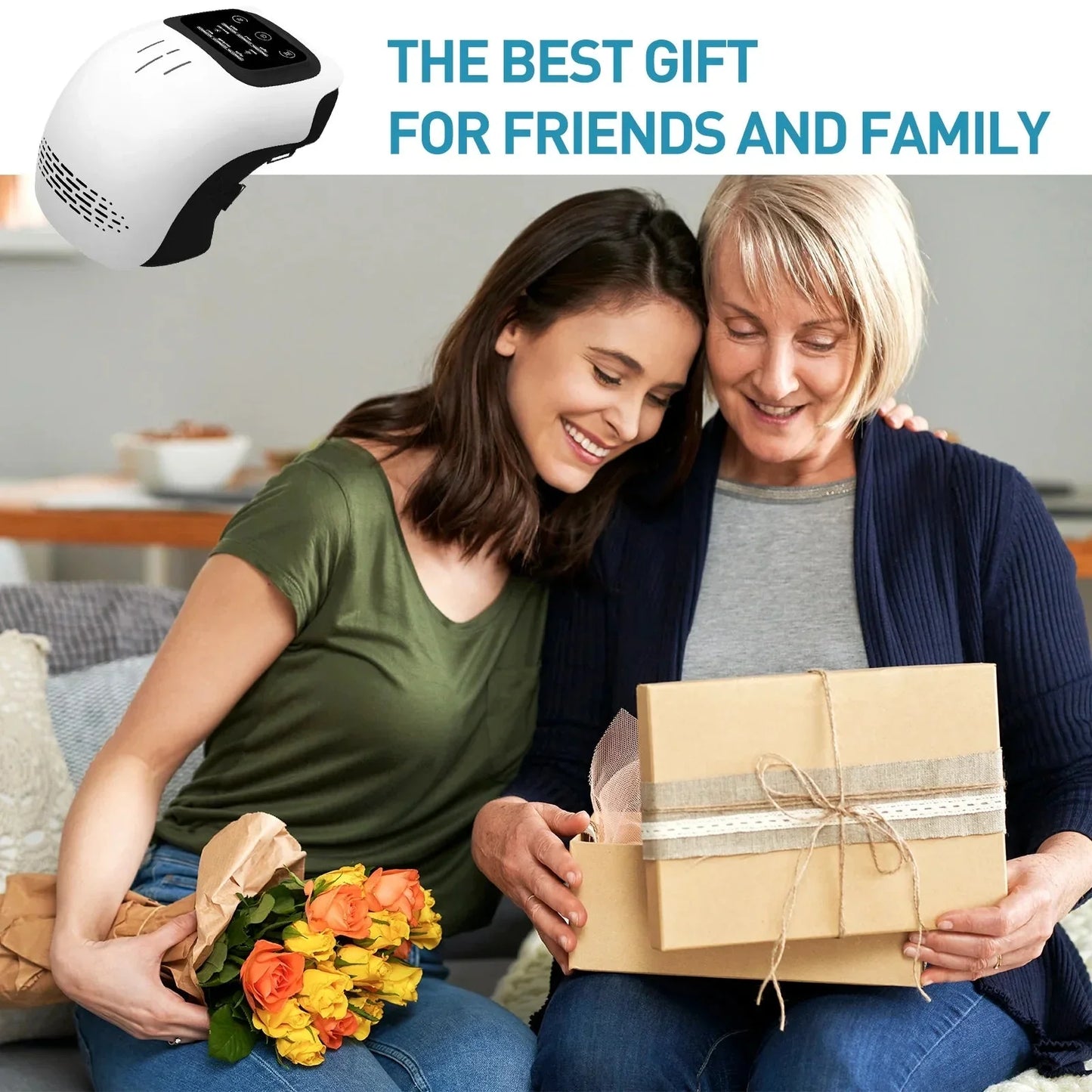 💝Xmas Sale 60% OFF—Cordless Knee Massager with Heat & Vibration, LED Display