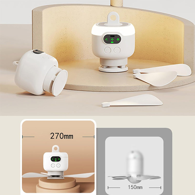 Rechargeable Ceiling Fan with LED Lights 🌬️ Cordless, Portable & Perfect for Any Room ✨