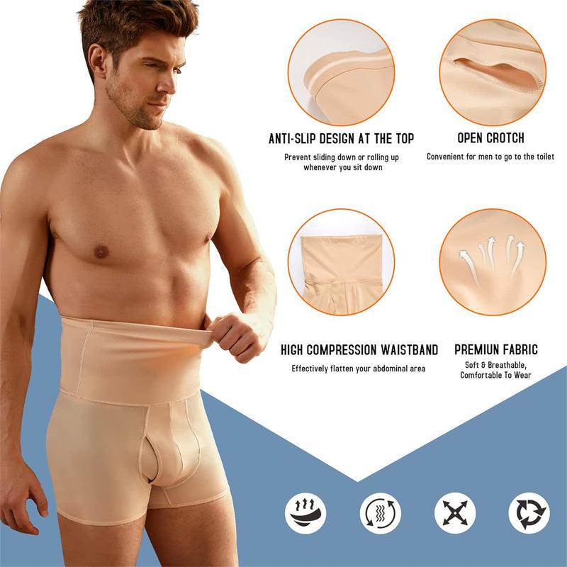 🎁Make Your Tummy Disappear in a Jiffy🏋️♂️Men's High Waist Tummy Control Shorts
