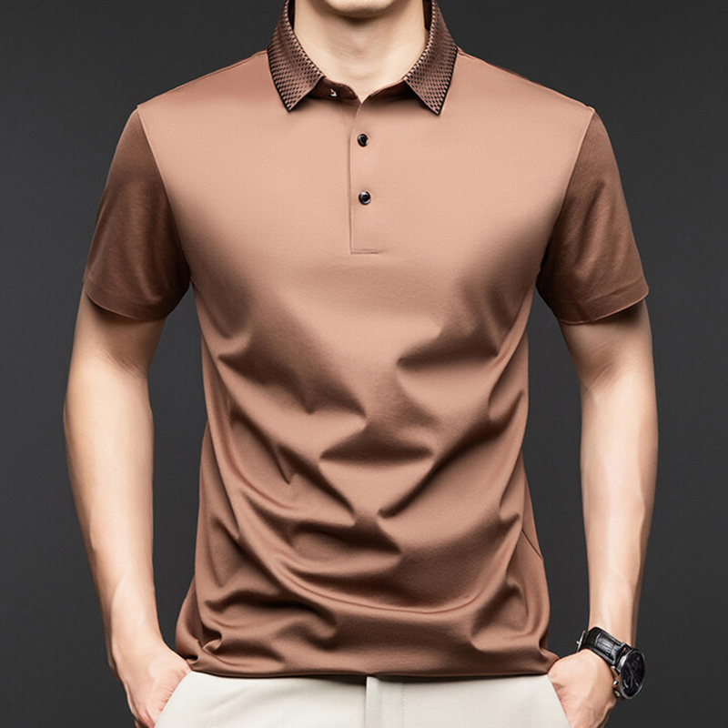 ✨New Arrival Hot Sale✨Men's high quality mercerized cotton button down polo shirt
