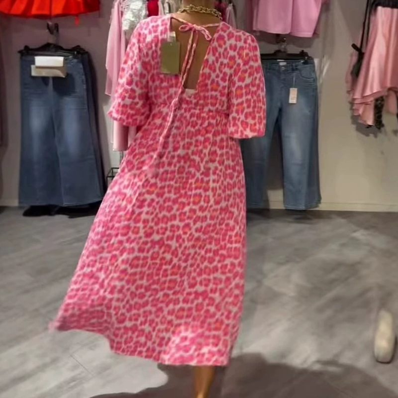 🏖️Summer Cool Deal 50% OFF🎀Women's V-Neck Printed Dress