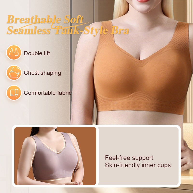 🔥Promotion - 49% OFF✨Breathable Soft Seamless Tank-Style Bra