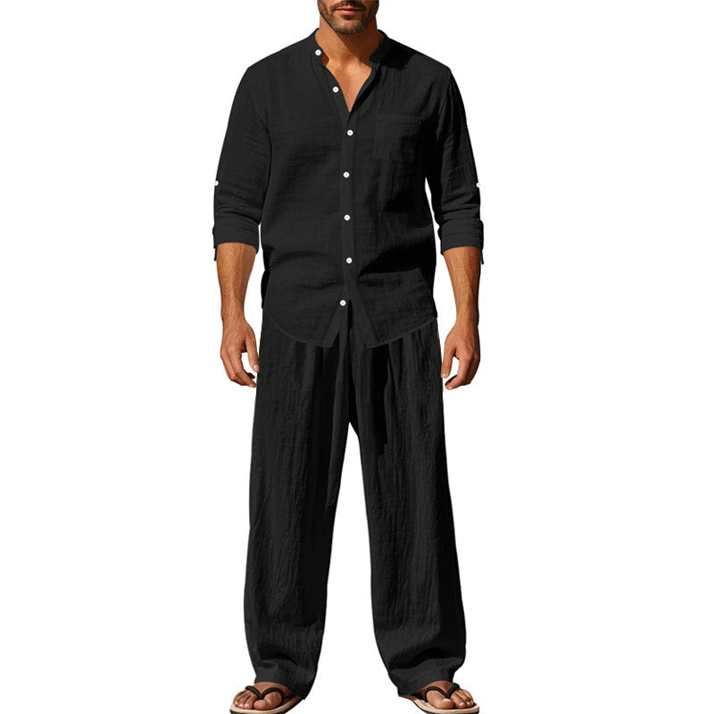⏳Time-limited Special⏰Men's Casual Breathable Shirt and Pants Set