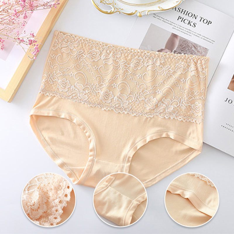 🤩Buy 1 Get 2 Free🤩-Plus Size High Waist Lace Briefs For Women
