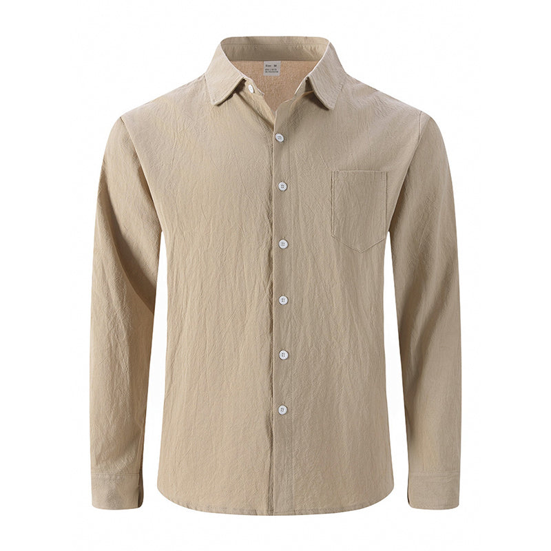 Men's Button Down Long Sleeve Linen Shirts (50% OFF)