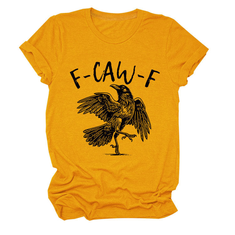 ✨Surprise Price: Only £10.99✨Humorous Crow Graphic T-Shirt – Say It With a Caw!