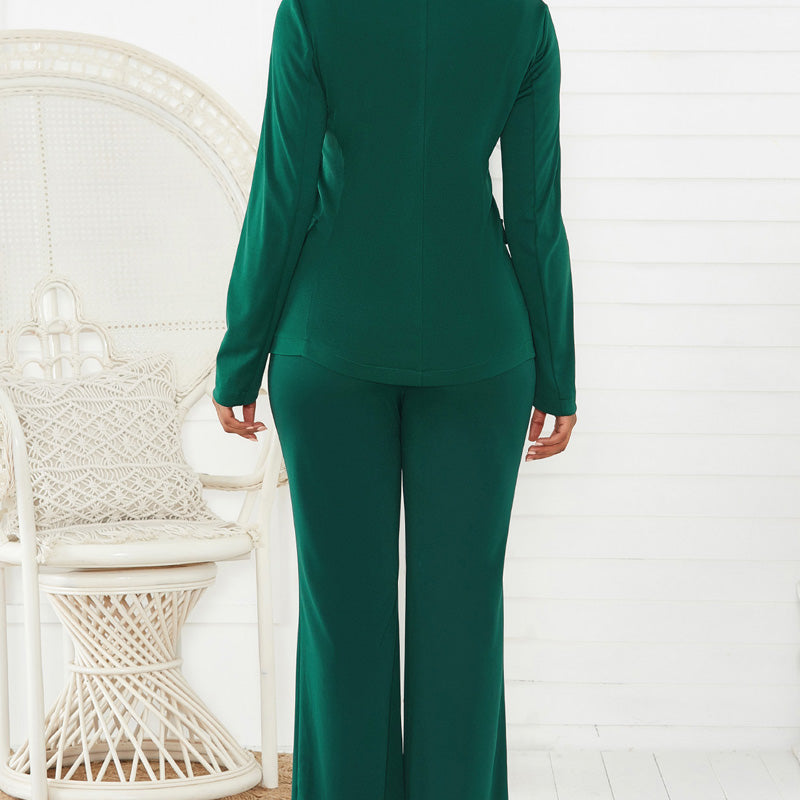 🔥Women's Business Solid Blazer & Pants 2-Piece Set