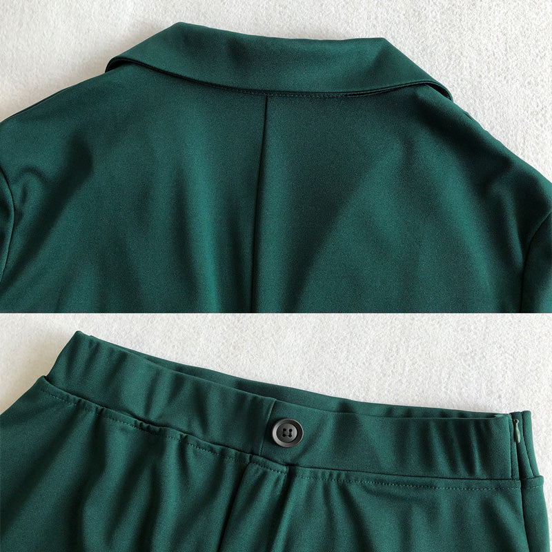 🔥Women's Business Solid Blazer & Pants 2-Piece Set