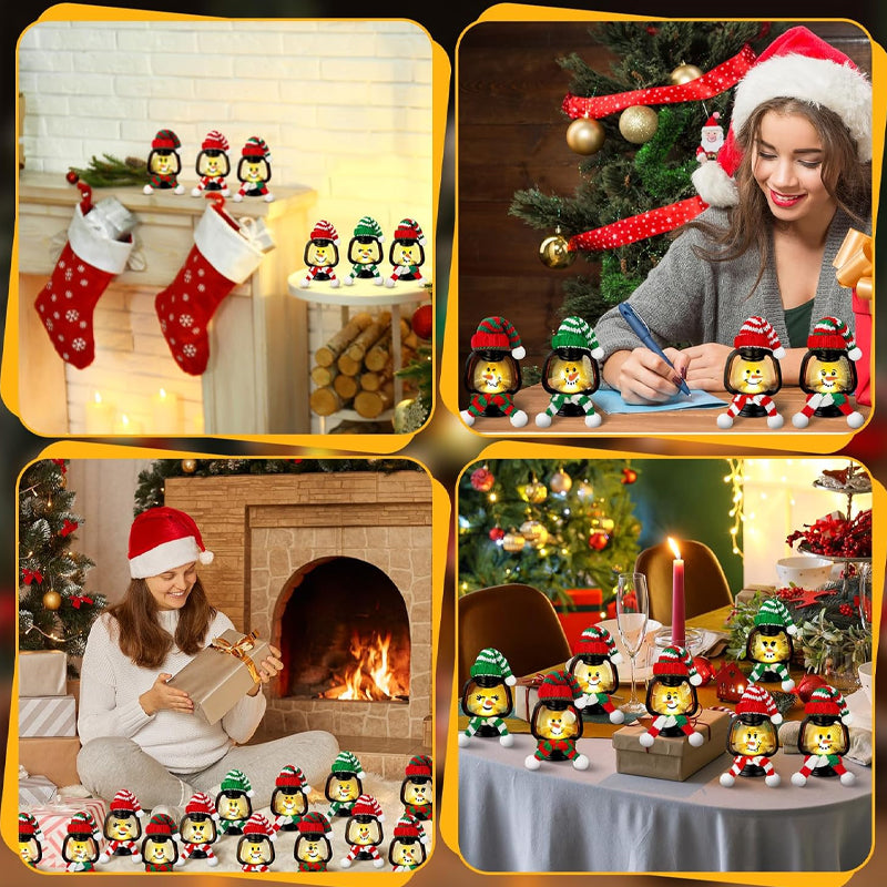 🔥 Buy 1 Get 1 Free ⛄Christmas Decoration Mini Snowman Lantern with Hats and Scarves