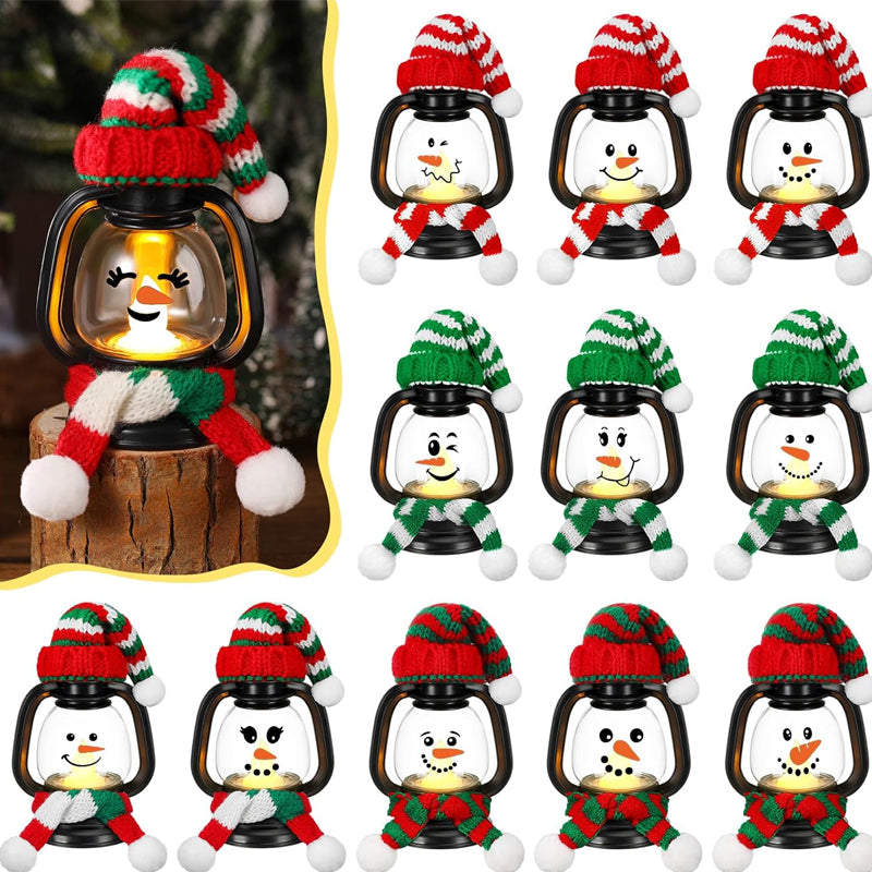 🔥 Buy 1 Get 1 Free ⛄Christmas Decoration Mini Snowman Lantern with Hats and Scarves