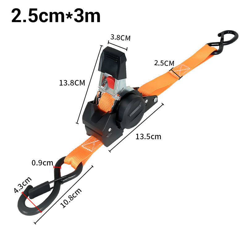 Retractable Cargo Tie-Down Straps for Cars