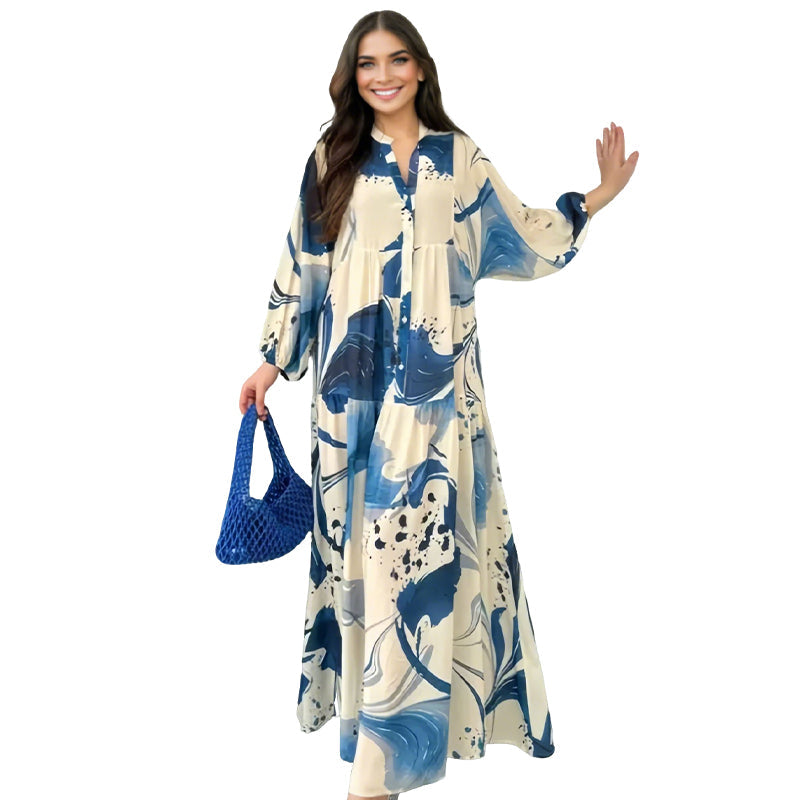 ⏳LAST DAY SALE 70% OFF💕Women’s Floral V-Neck Maxi Dress