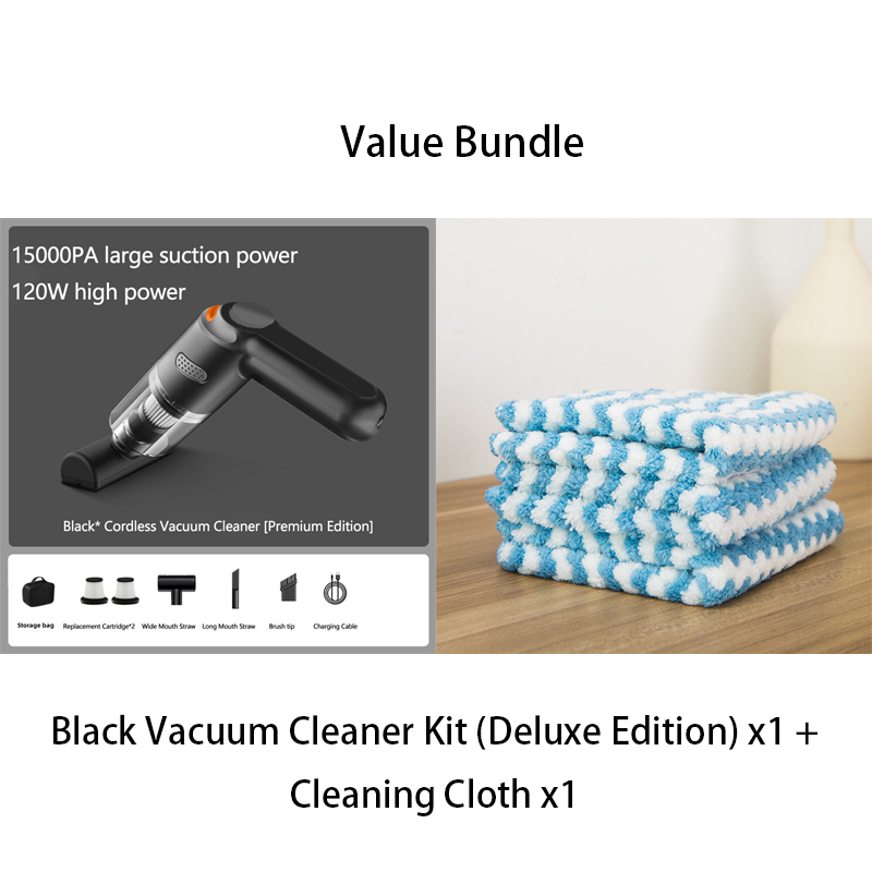 🚗50% OFF NOW ! 💨10000Pa Cordless Handheld Vacuum – Washable Filter & Multi-Nozzle Kit, Portable Powerful Suction Car & Home Cleaner