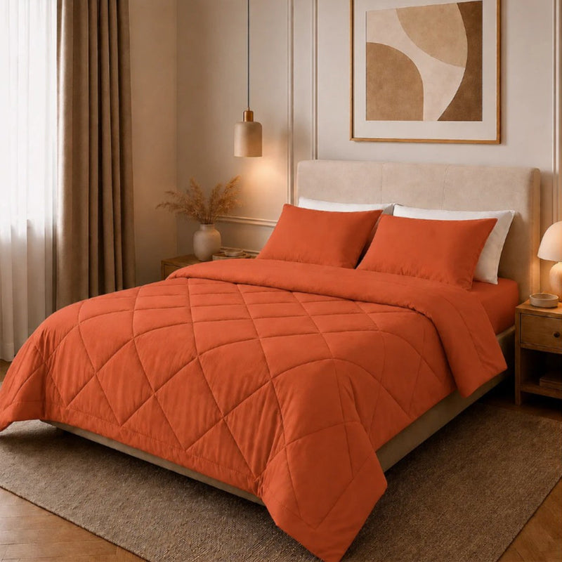 ⏳LIMITED-TIME 50% OFF! 💐3-Piece Quilted Comforter Set with Shams⏰