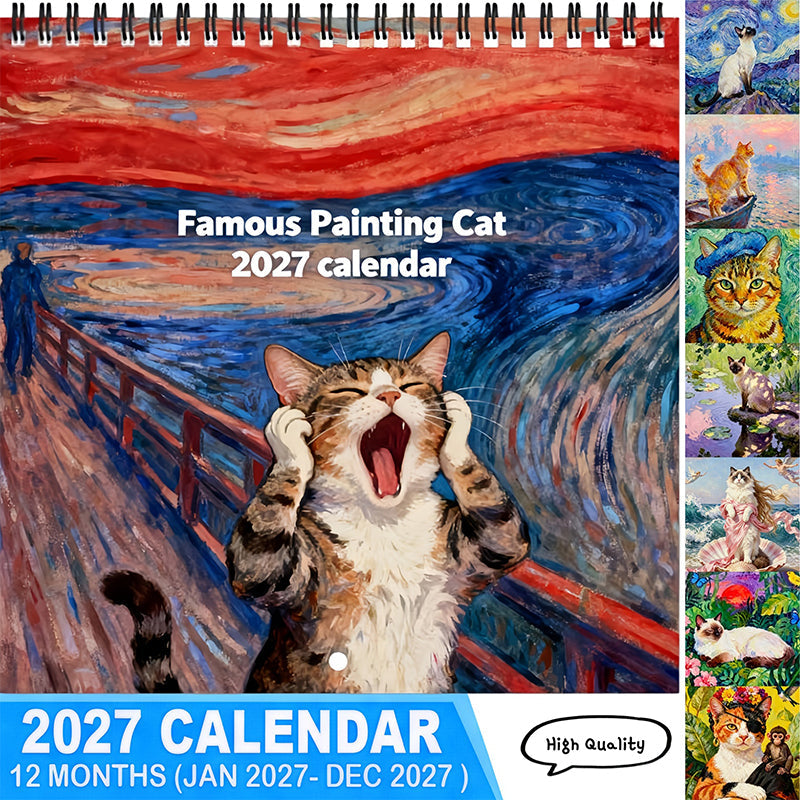 🏆 Last Day Special Price £8.99! 🗓️Buy 2 Get 1 Free🐱 2027 Cat Meme Calendar – Funny daily humor & wall-ready ✨