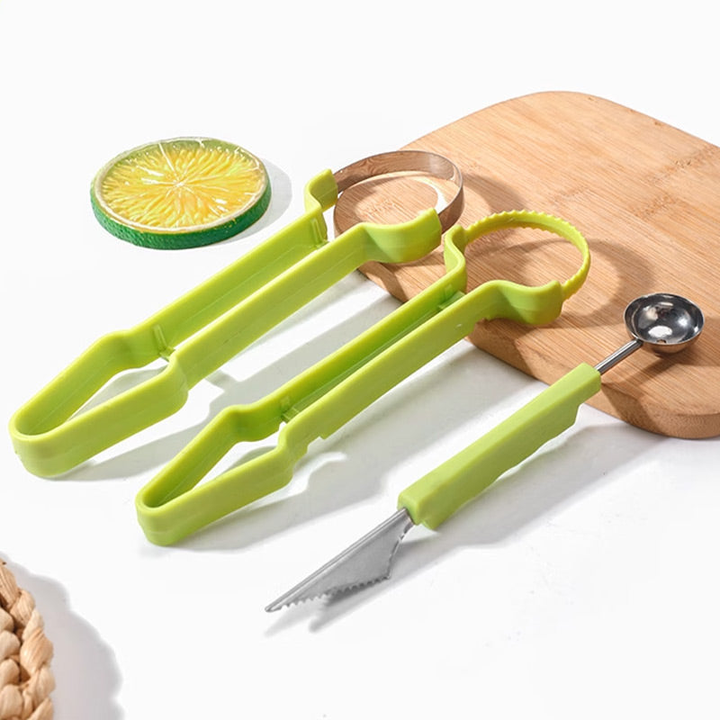 3-in-1 Stainless Steel Melon Baller Scoop Tool Kit