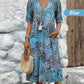 💥Women's Vivid Printed V-Neck Midi Dress