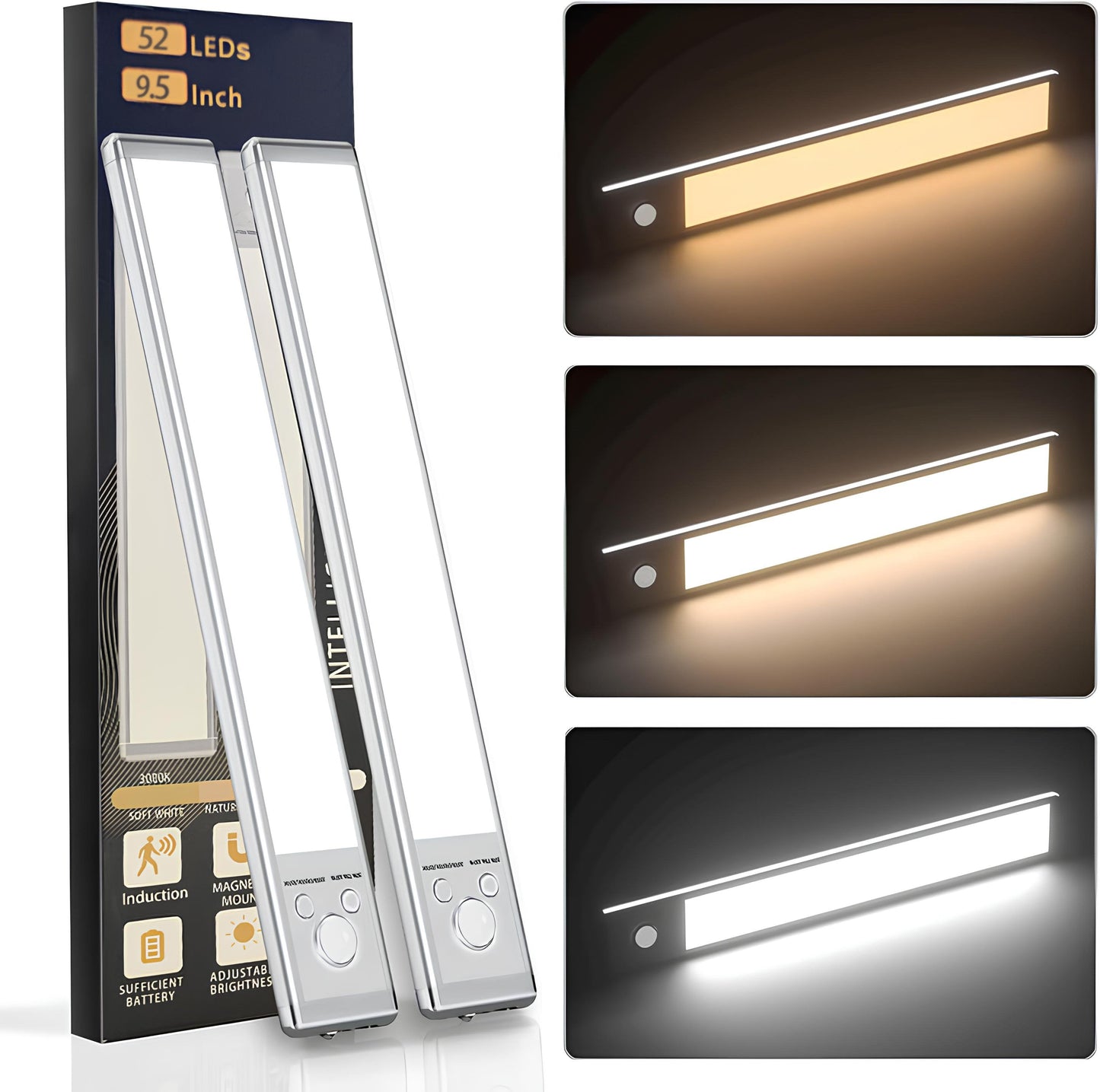 🏆 Hot Sale - 50% OFF 🔥3-Color Lighting Punch-free Smart Sensor Magnetic Rechargeable LED Lights