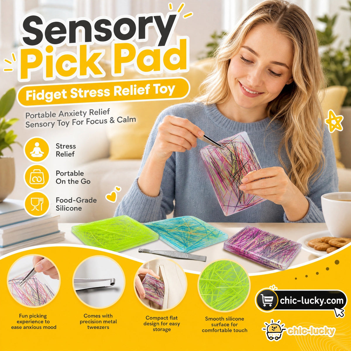 ⏳LAST DAY SALE ONLY ￡6.99!!🌸🧩 Rectangular Picking Fidget Toy