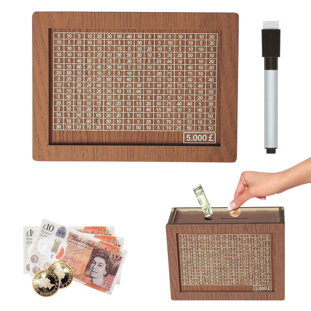 🎁 Hot Sale 49% OFF 🔥Wallet Fattening Program——Cash Vault Wooden Savings Box