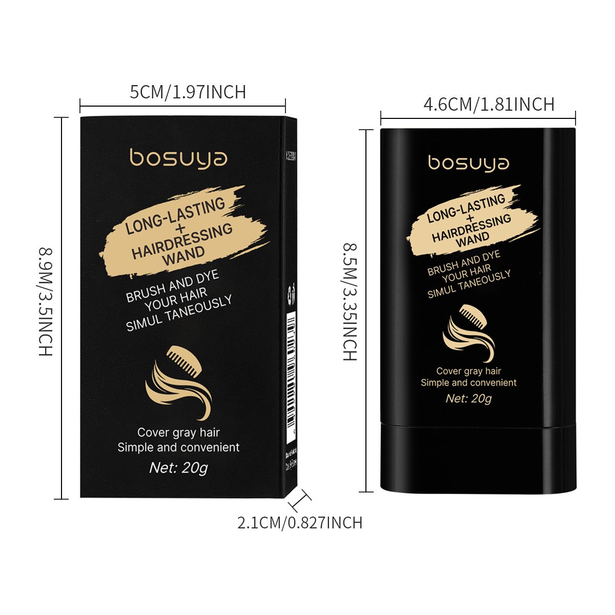 Disposable hair color stick