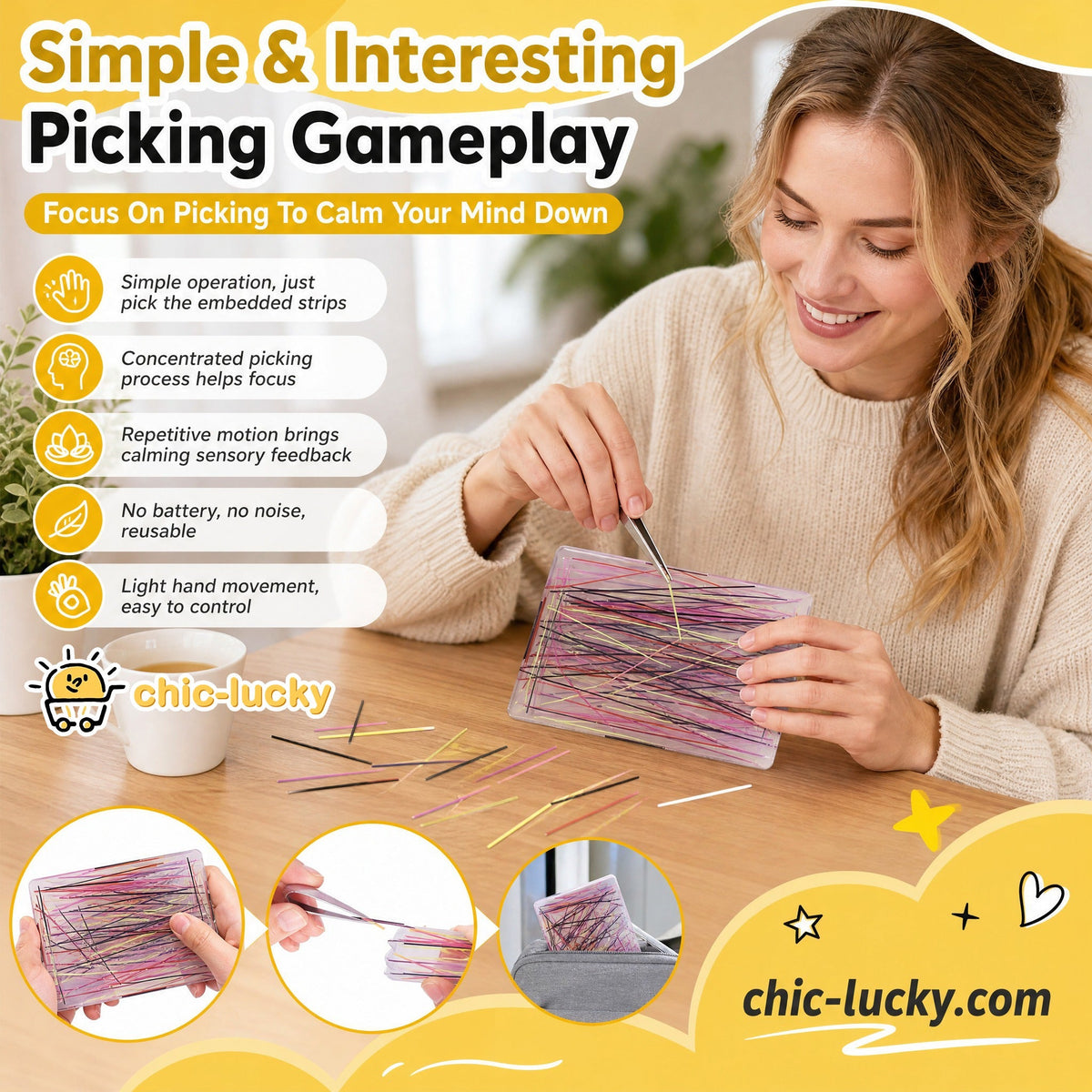 ⏳LAST DAY SALE ONLY ￡6.99!!🌸🧩 Rectangular Picking Fidget Toy