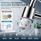 3D Filter Faucet Set - Multi-Angle Swivel Faucet Aerator with 3 Included Filter Cartridges, Anti-Splash Soft Aeration, Transparent Visible Filter Housing, Compatible with Kitchen, Bathroom & Laundry Faucets