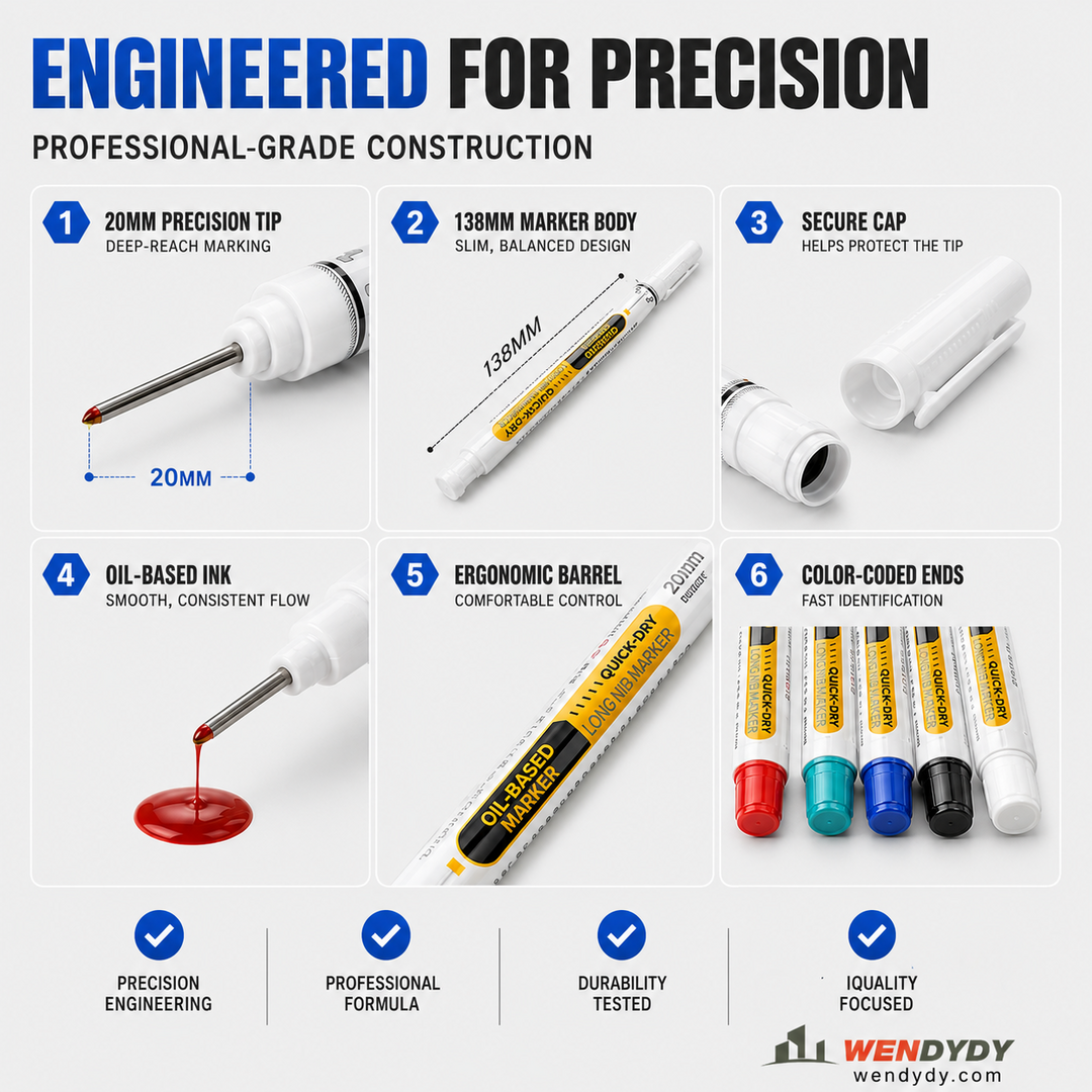Precision Tip Quick-Dry Oil-Based Marker Pen