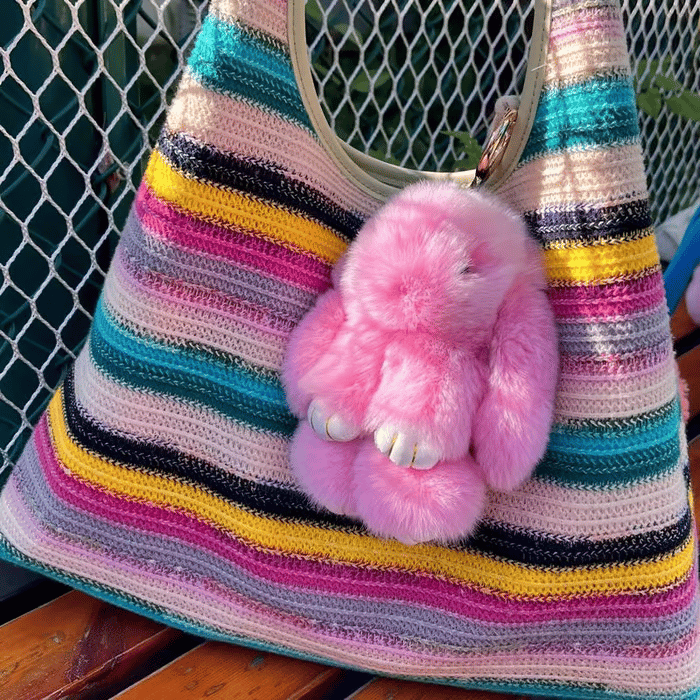 ⏳LAST WEEK SALE: ￡6.99!!🐰Handmade Soft Bunny PomPom Charms
